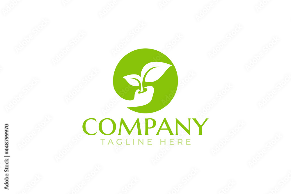 nutrition give logo with a combination of a plant, hand and circle, as the icon nutrition give logo with a combination of a plant, hand and circle, as the icon