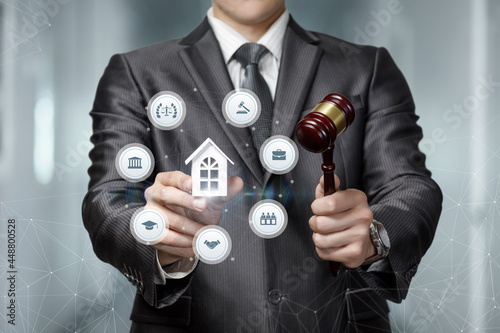 Tablou pe pânză Concept of legal support in the sale or registration of real estate