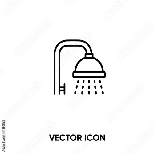 Shower vector icon. Modern, simple flat vector illustration for website or mobile app.Bathroom symbol, logo illustration. Pixel perfect vector graphics 