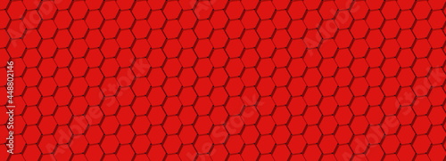 creative hexagon background in red colors