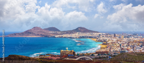 Panoramic view of Las Palmas, Gran Canaria, Canary Islands, Spain