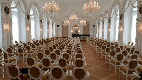 Festlicher Saal im Rathaus von Rostock, Deutschland photo