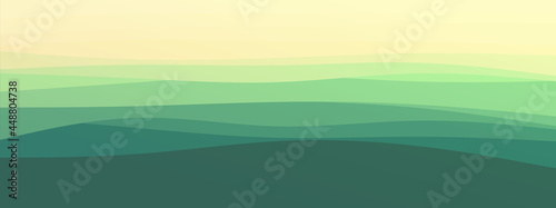 abstract wavy lines geometric trendy gradient  background natural dark green combined color. Modern template for poster business card landing page website. vector illustration eps 10