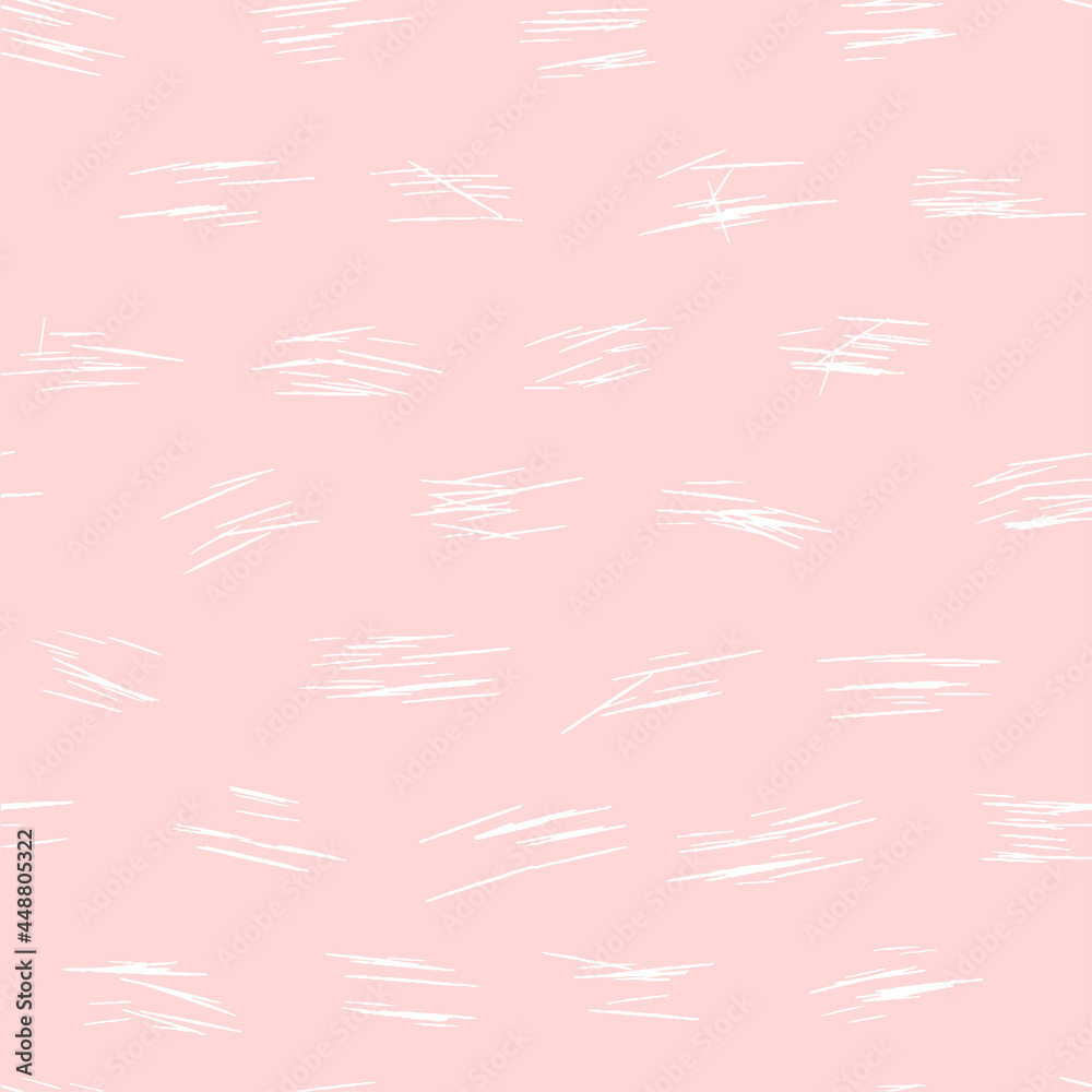 dusty pink scratched lines primitive hand drawn seamless pattern. vector doodle endless pattern for textile wrapping digital paper template