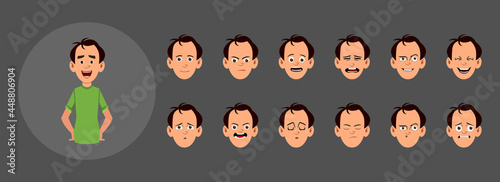 People with different facial emotions.  Different facial emotions for custom animation, motion or design.