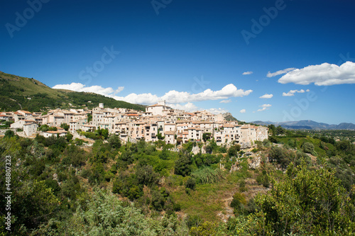 Village of Tourrettes-sur-loup on the French Riviera on a summer day with a blue sky photo
