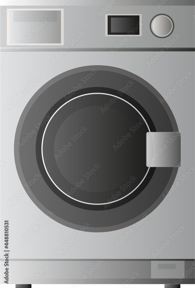 Washer. Vector bathroom equipment for wash fabrics Washer. Vector bathroom equipment for wash fabrics