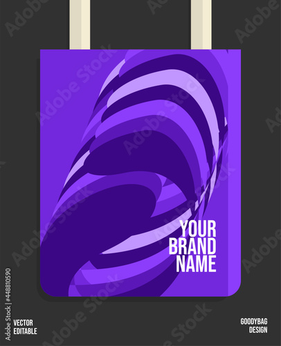 Modern style abstract art, suitable for shopping bags, tote bags, clothes designs, and many others, editable and printable design. purple theme