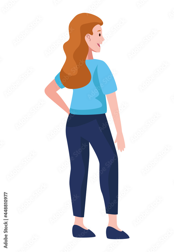 woman standing character woman standing character