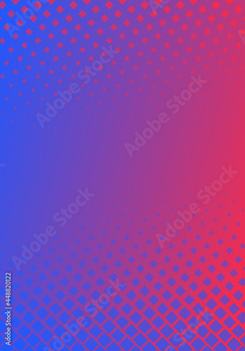 Modern Halftone Pattern Blue Pink Vivid Gradient Abstract Vertical Background Design Template