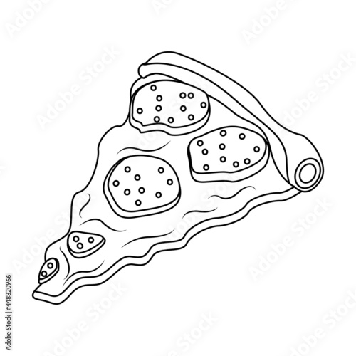Isolated pepperoni pizza with extra cheese Vector
