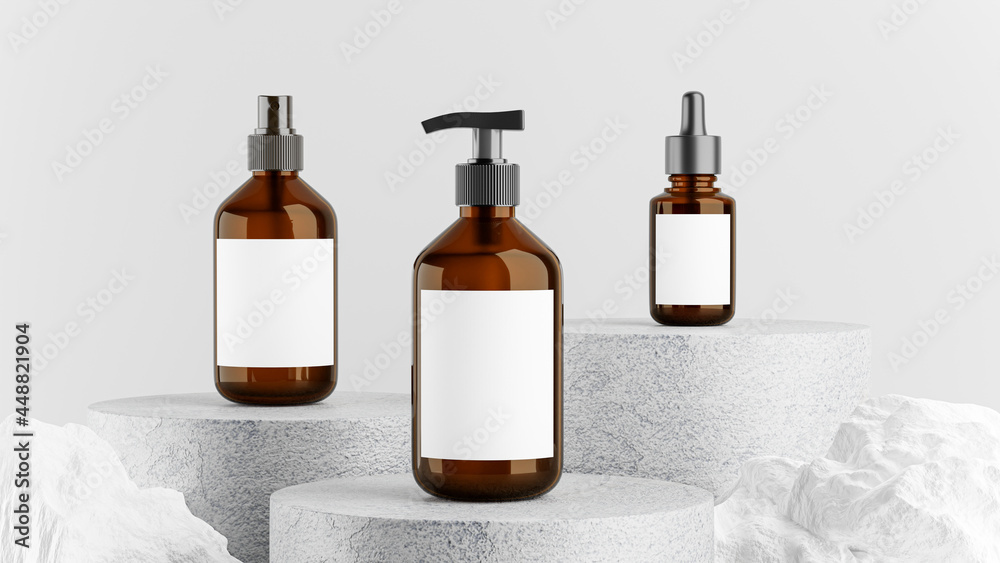 bottle package with concrete podium,stone for your product display bottle package with concrete podium,stone for your product display