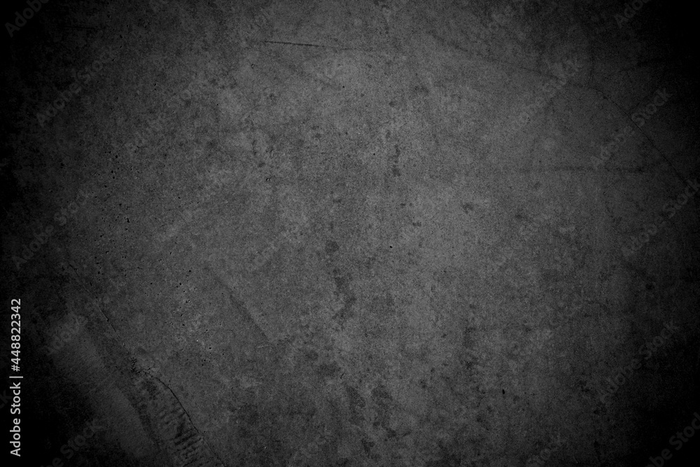 Naklejka premium Old wall texture cement dark black gray background abstract grey color design are light with white gradient background.