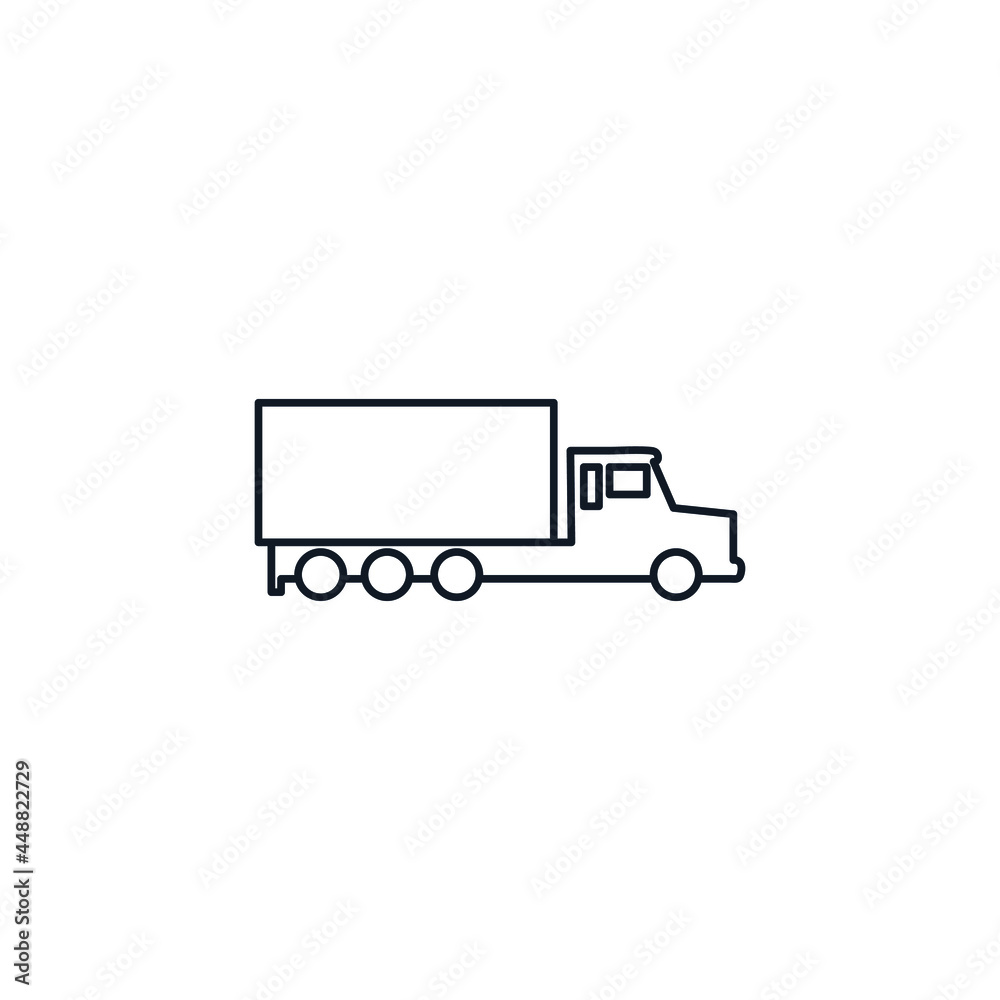Delivery truck thin line icon stock illustration Delivery truck thin line icon stock illustration