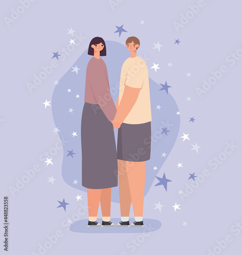 romantic couple design