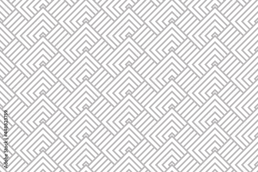 Abstract geometric pattern with stripes, lines. Seamless vector background. White and gray ornament. Simple lattice graphic design.