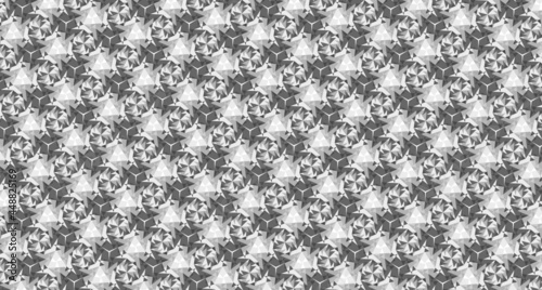 Repetitive abstract geometric monochrome pattern-9a3b