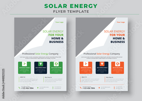 Solar Energy Flyer Templates, solar energy for your home & business flyer