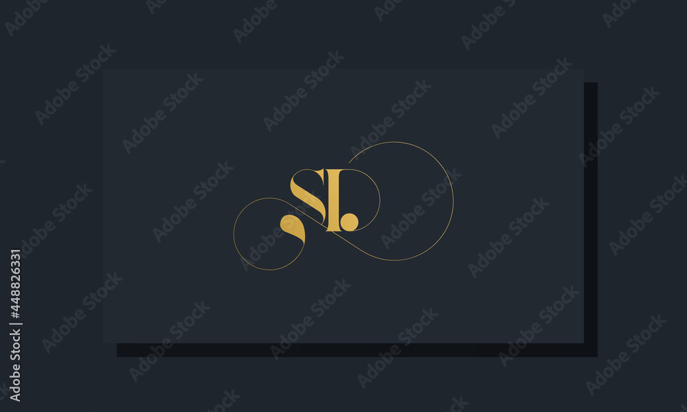 Minimal royal initial letters SD logo - obrazy, fototapety, plakaty 