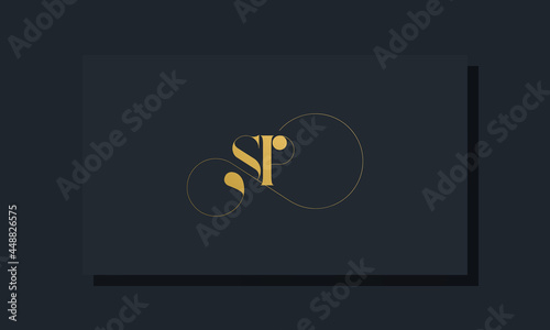 Minimal royal initial letters SP logo photo