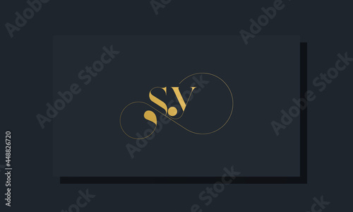 Minimal royal initial letters SY logo
