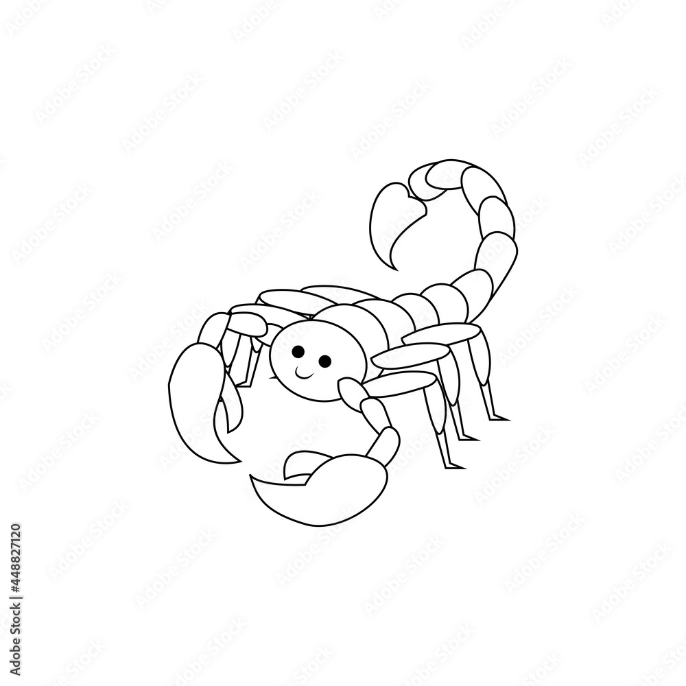Isolated scorpio animal character zodiac sign Vector
