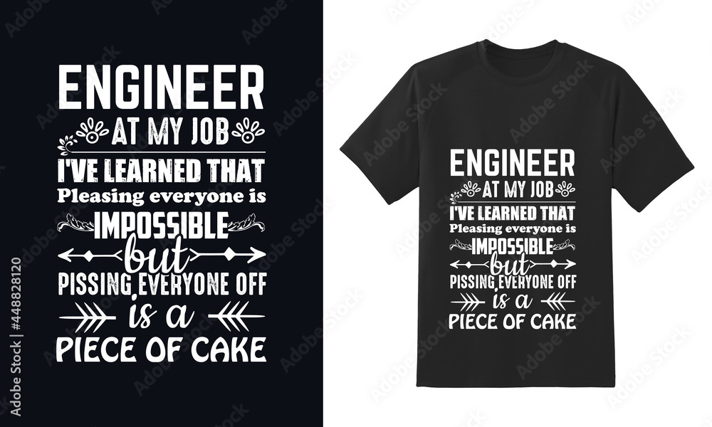 Best selling engineer t-shirt template
