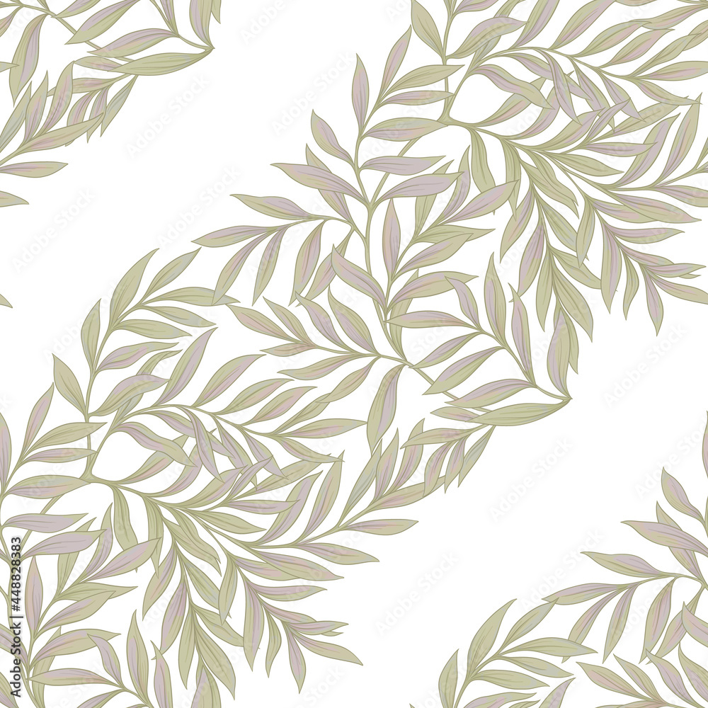 Floral Seamless pattern, background In art nouveau style, vintage, old, retro style. Colored vector illustration..