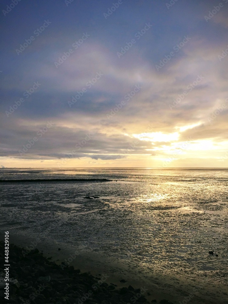 Sonnenuntergan Wattenmeer