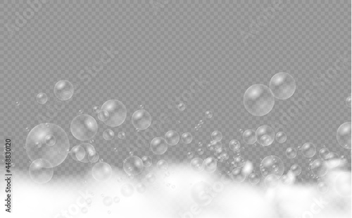 Soap bath foam, shampoo, gel, bubbles suds.