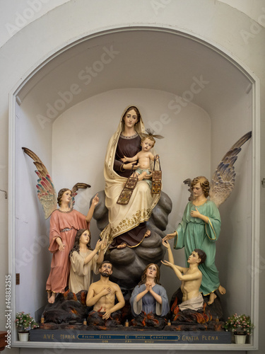 Purgatory image at Chiesa del Purgatorio, Ragusa Ibla