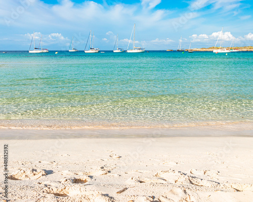 Relaxing in turquoise water beach paradise