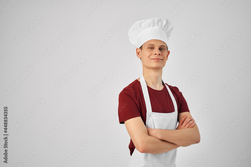 the chef in the white apron folded her hands in front of her self-confidence professionals the chef in the white apron folded her hands in front of her self-confidence professionals