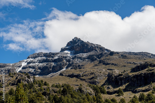 Closeup shot of volcano IZTACCIHUATL in Mexico