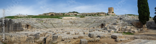 Syracuse Greek Theater panorama from the stage area
