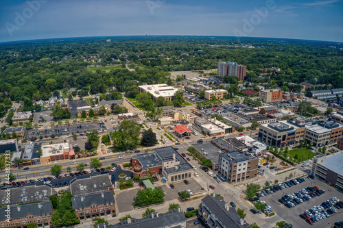 Fototapeta Naklejka Na Ścianę i Meble -  Aerial View of Dearborn, Michigan in Summer