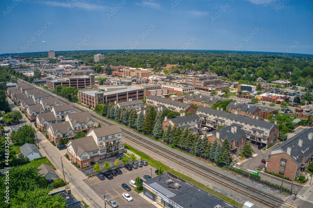 Aerial View of Dearborn, Michigan in Summer Aerial View of Dearborn, Michigan in Summer