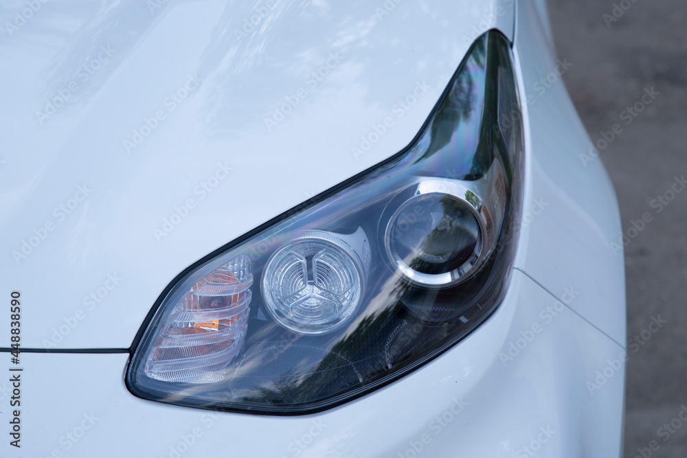 The front lights of the car.Car lighting devices. Car accessories.