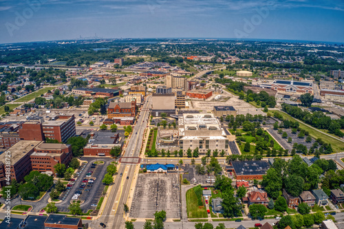 Aerial View of Hammond, Indiana during Summer