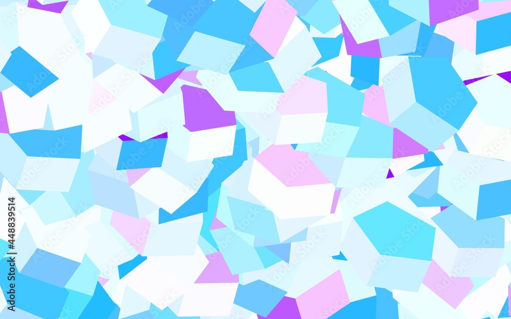 Light Pink, Blue vector texture with colorful hexagons.