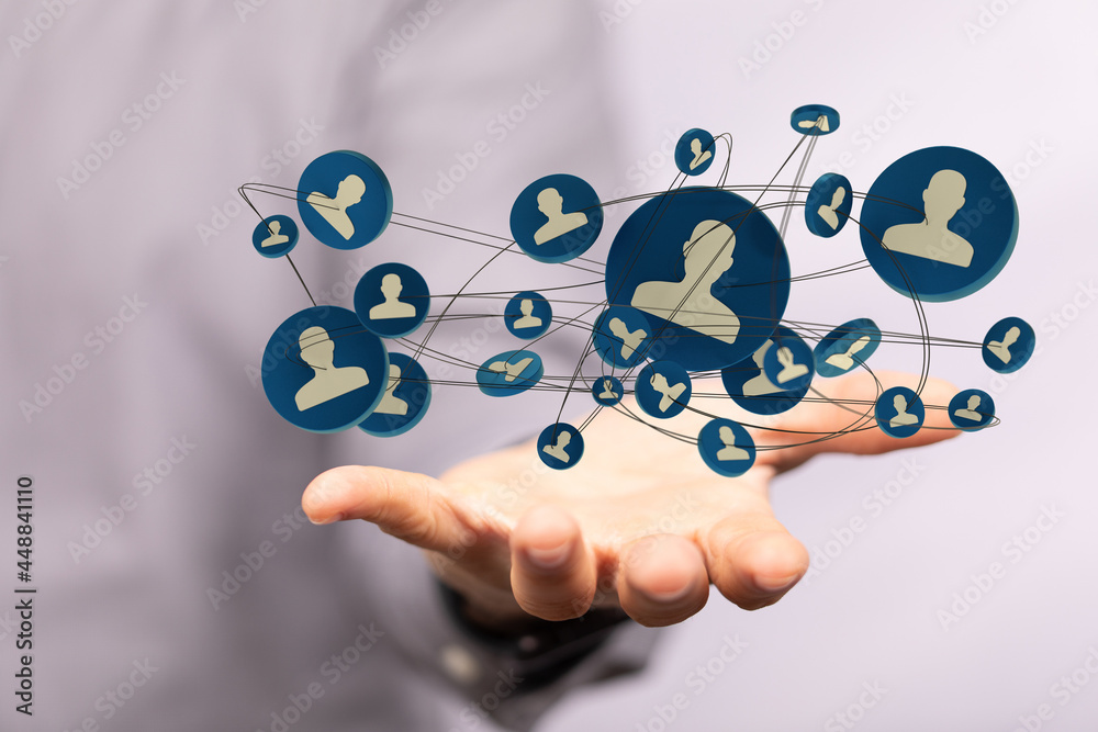 videoconference group of people talking in social network videoconference group of people talking in social network