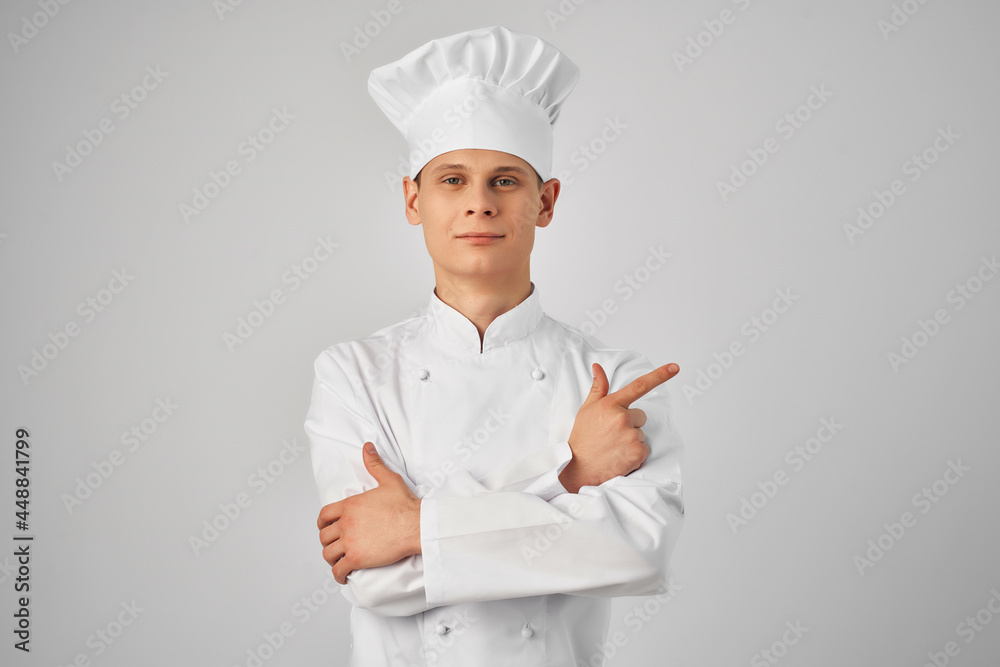 chef gesturing with his hands restaurant professional job chef gesturing with his hands restaurant professional job