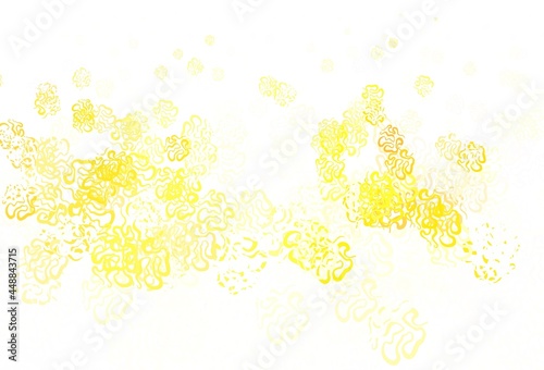 Light Orange vector template with chaotic shapes.