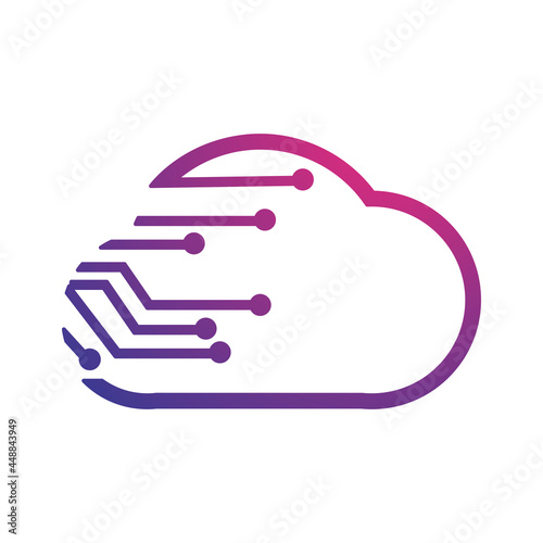 logo or icon cloud with white background,vector graphic