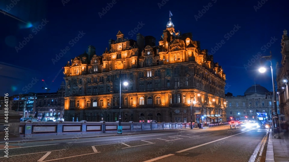 Fototapeta premium Building view in night lights 