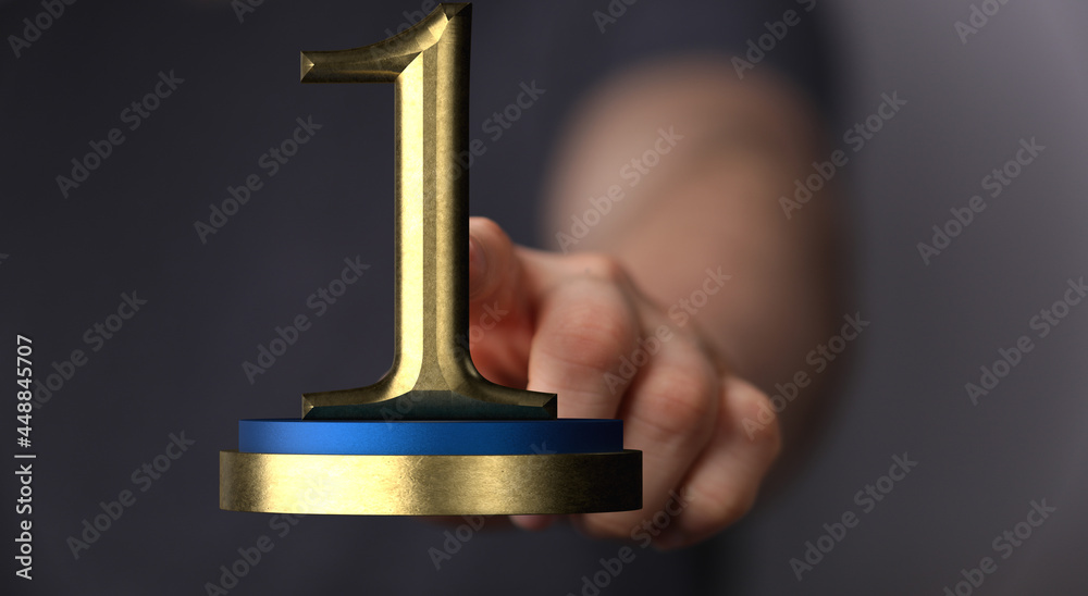 winner first place award in hand winner first place award in hand