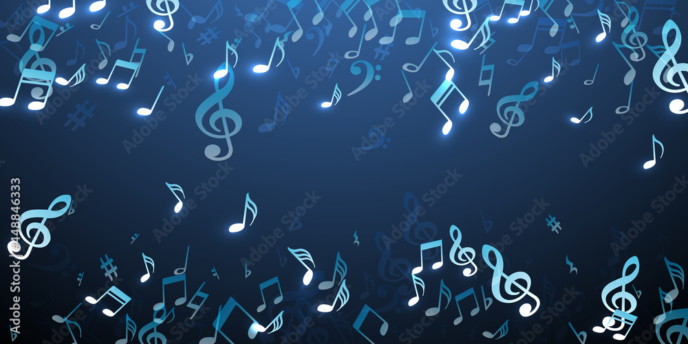 Music notes cartoon vector illustration. Song Music notes cartoon vector illustration. Song