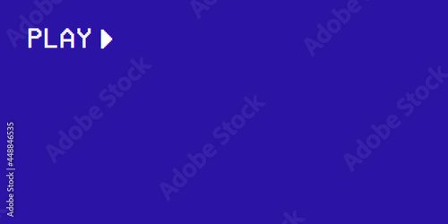 VHS overlay. Retro play blue screen background. Adding a retro eighties VHS look to your projects. Retro 80s style of a videotape player. Old video tape rewind or no signal TV screen. Vector