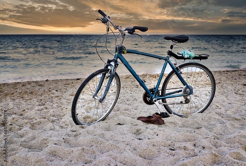Bcycle on the beach