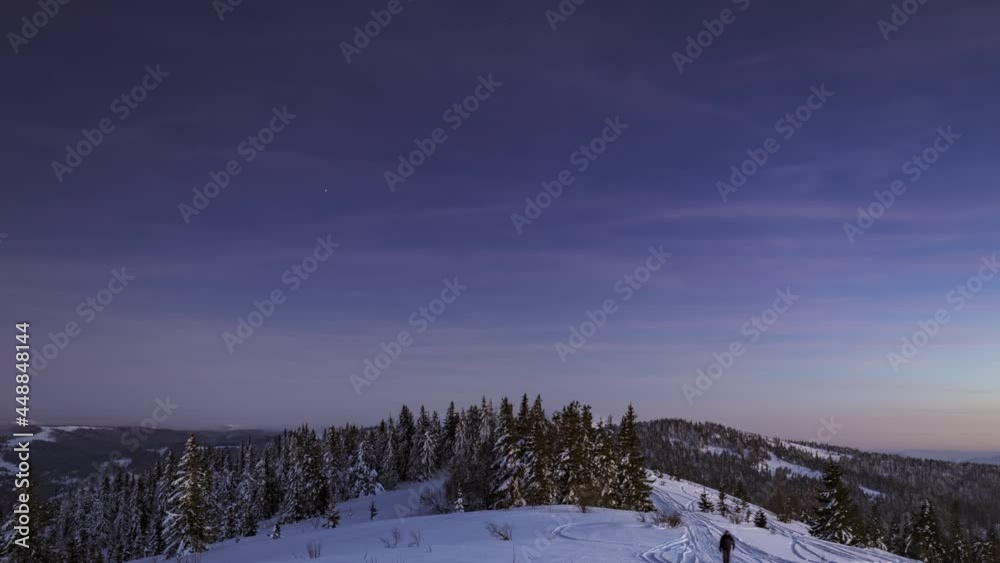 Milky way time lapse in Carpathian Mountains Milky way time lapse in Carpathian Mountains